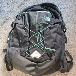 ON HOLD**** New - North Face gray backpack with teal detailing